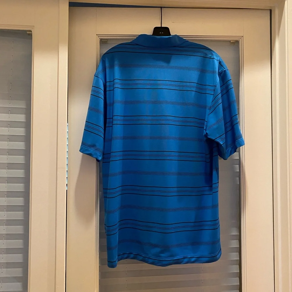Nike Golf Blue Striped Polo Shirt